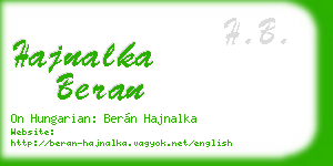 hajnalka beran business card